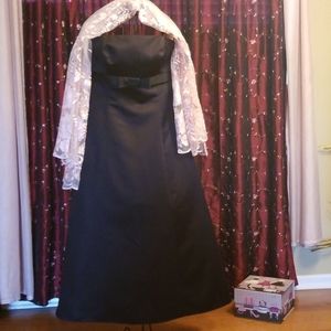 Black Asymmetrical Formal Gown